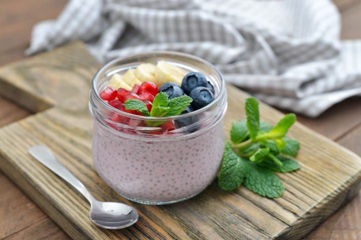 Strawberries and Cream Chia Seed Pudding Strawberries and Cream Chia Seed Pudding