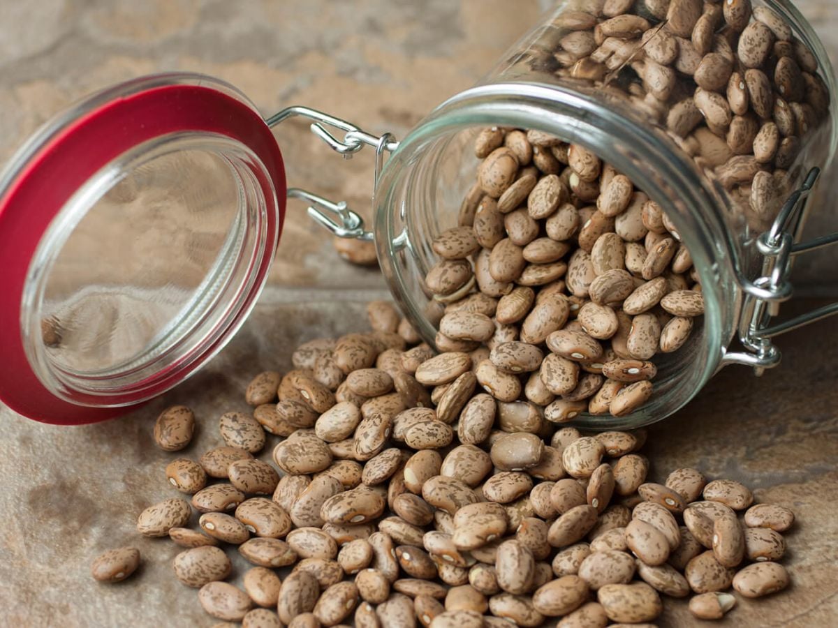 Healthy Beans Recipes Pinto beans in a jar