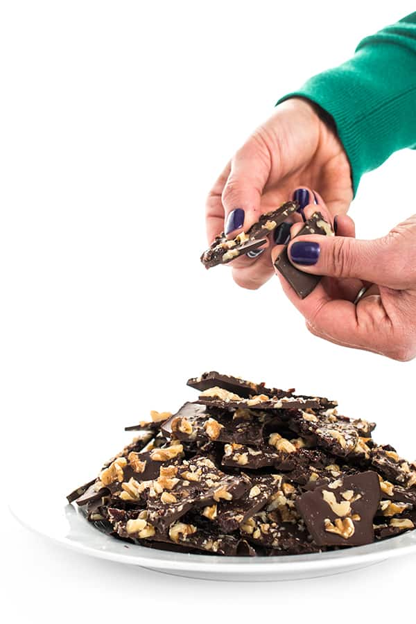 Dark Chocolate Bark With Sea Salt and Cherries