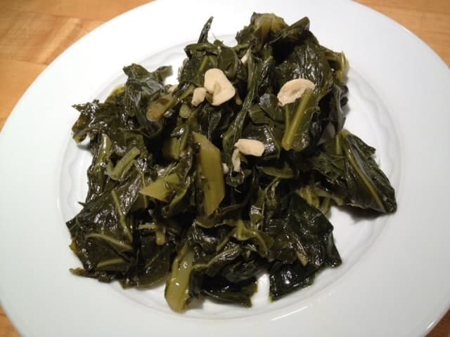 Braised Collard Greens With Garlic