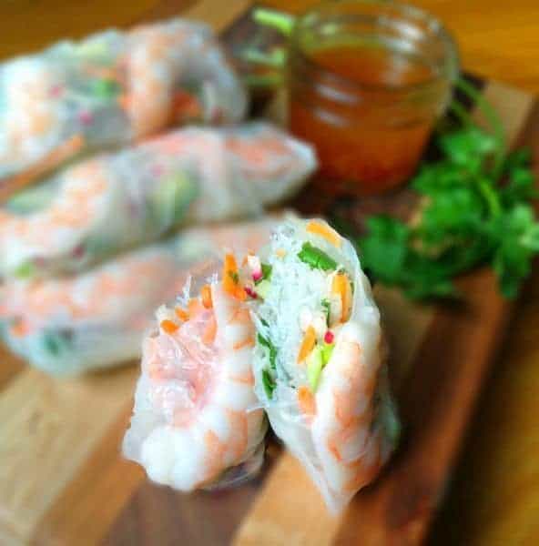 Fresh Rolls with Shrimp and Honey Lime Slaw - The Lemon Bowl