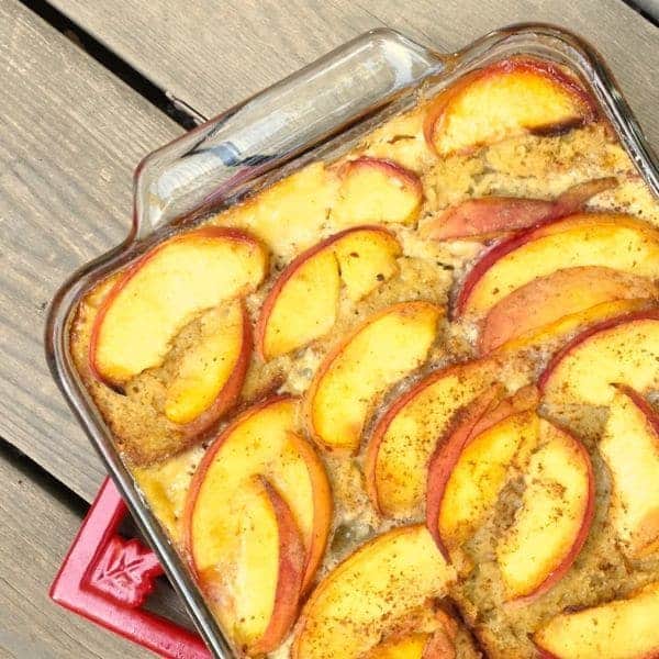 Gluten Free Peach French Toast Bake - The Lemon Bowl