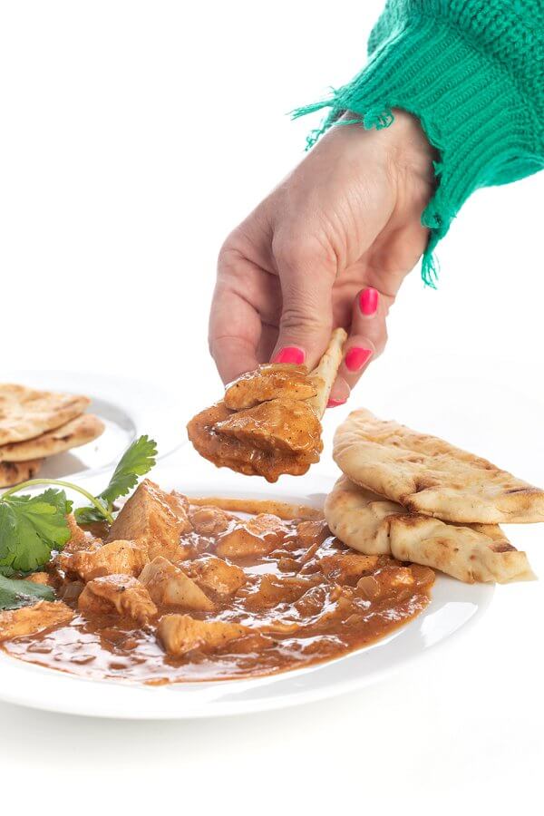 Chicken Tikka Masala with pita bread