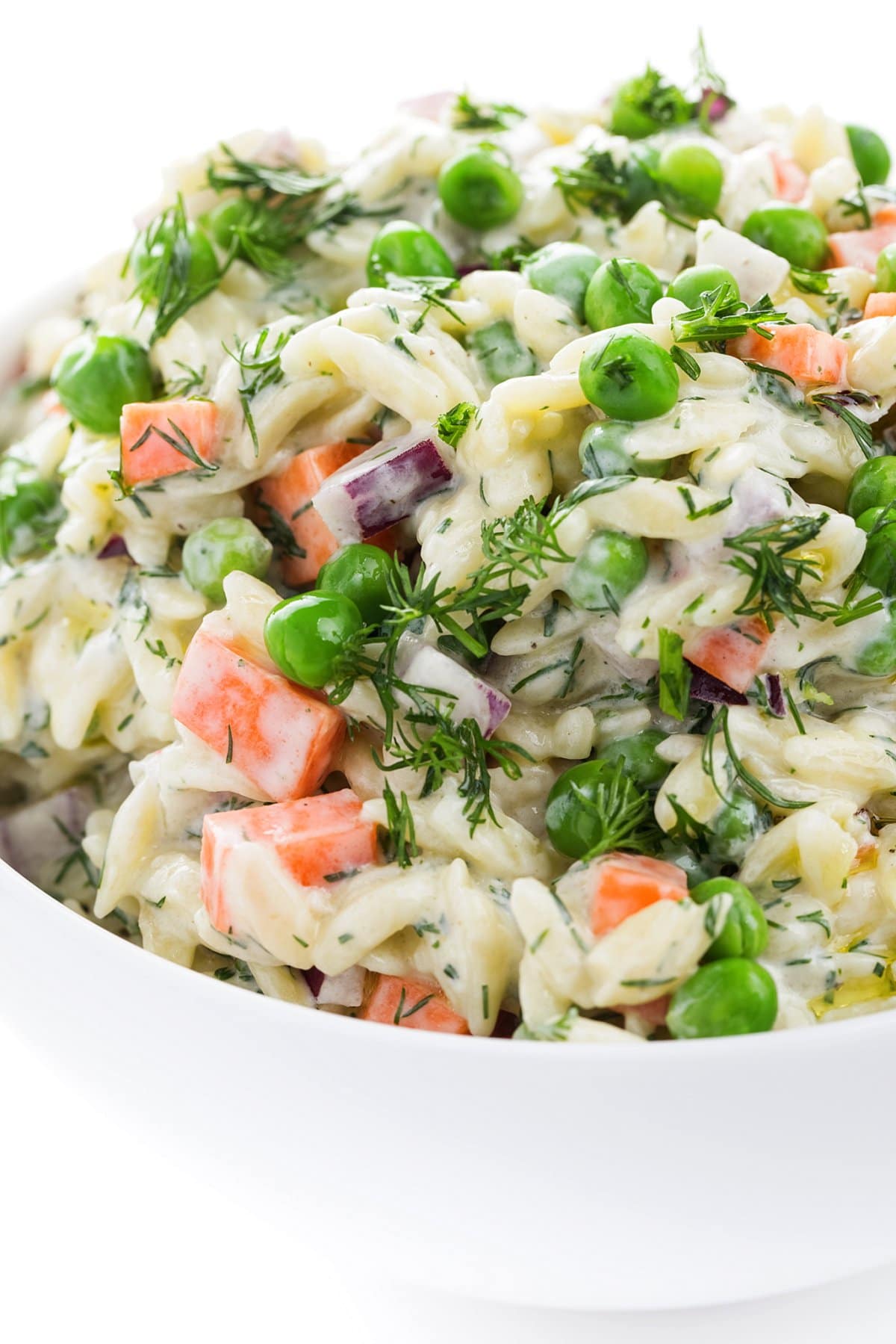 orzo salad closeup