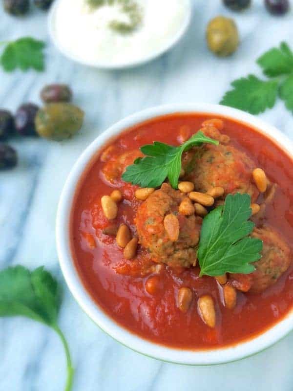 Slow Cooker Lebanese Meatballs (Gluten Free) - The Lemon Bowl