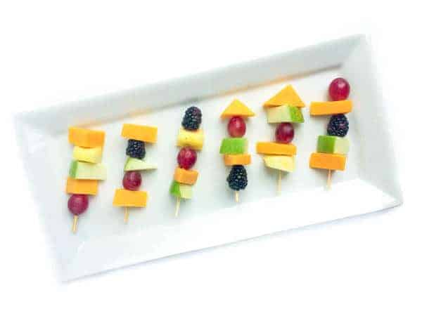 Rainbow Fruit and Cheese Skewers - The Lemon Bowl