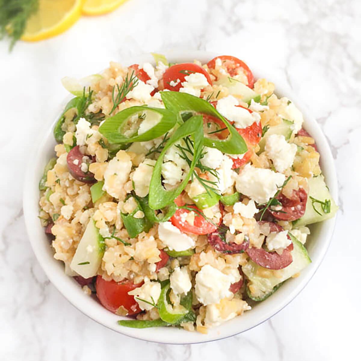 Bulgur Wheat Greek Salad