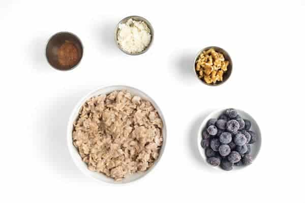 Blueberry Muffin Oatmeal Bowl Ingredients