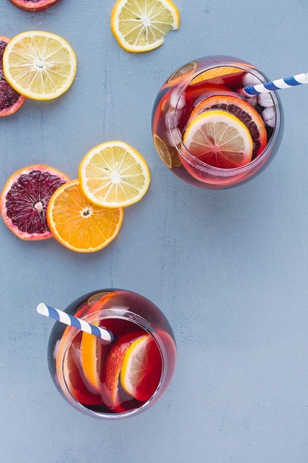 Five Ingredient Fruity Sangria - a classic Spanish cocktail recipe
