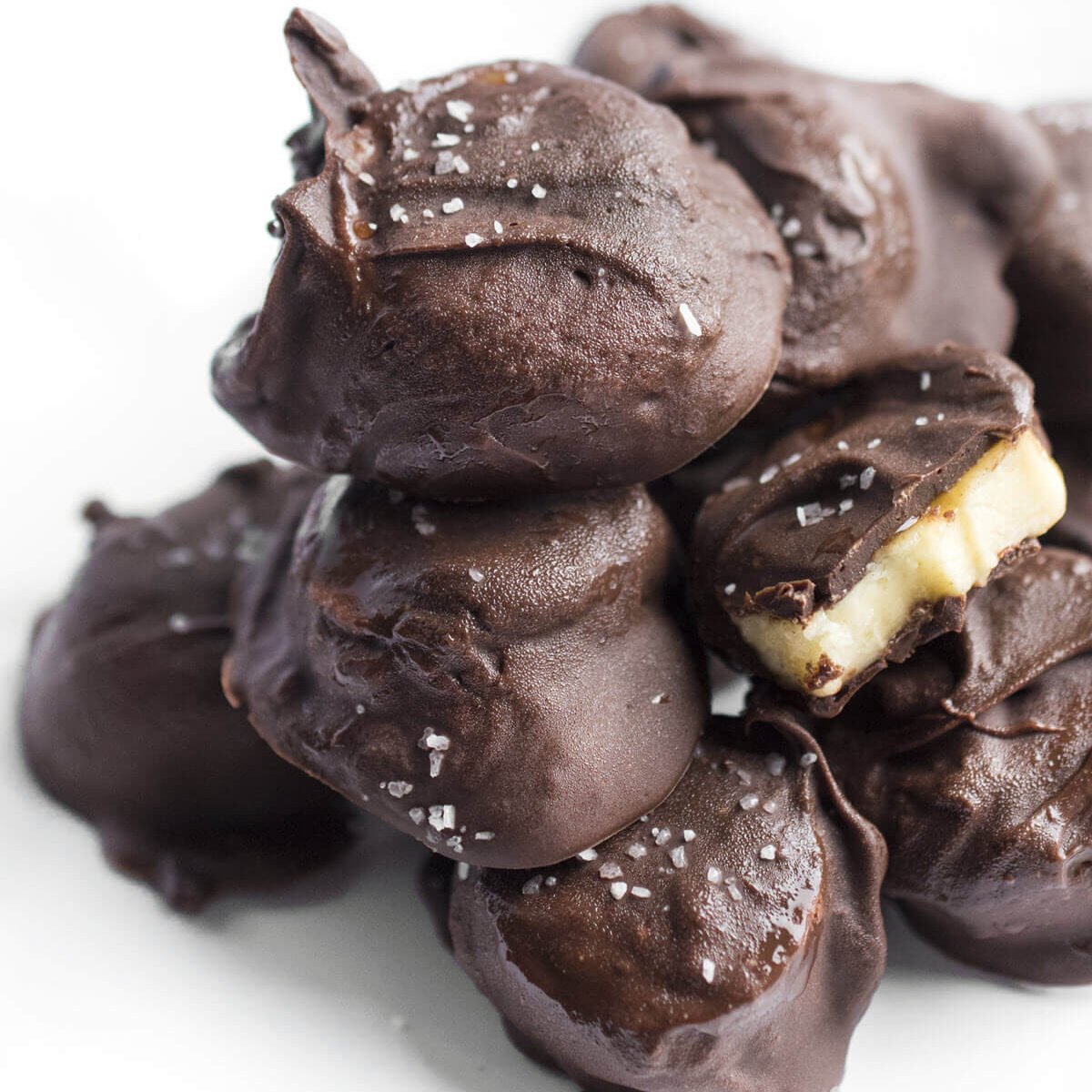 chocolate dipped banana bites