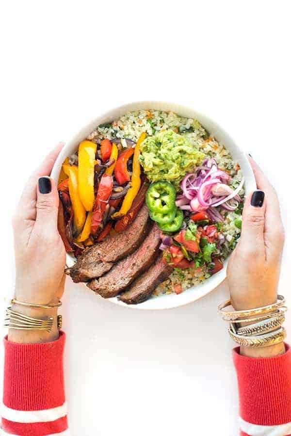 Steak Fajita Bowls with Riced Veggies