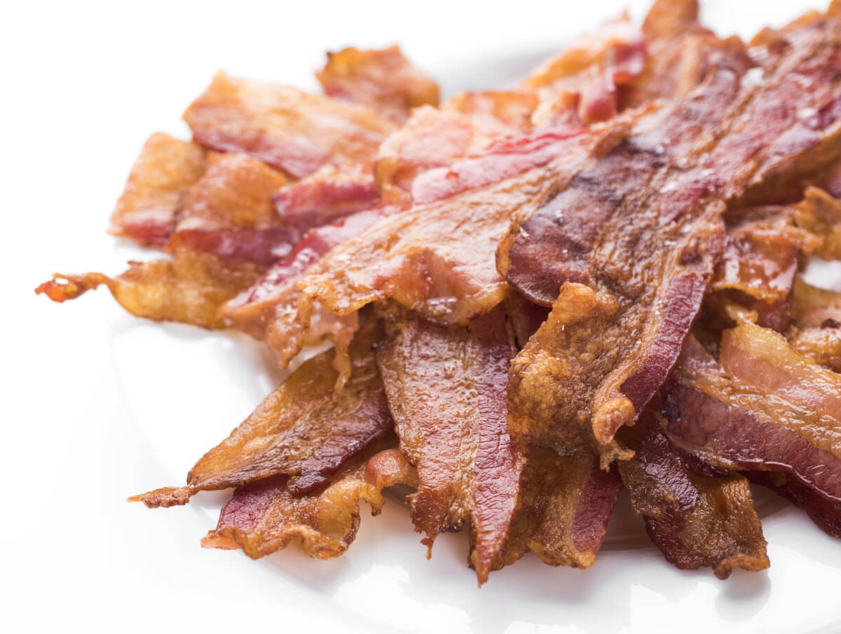 crispy bacon on a plate