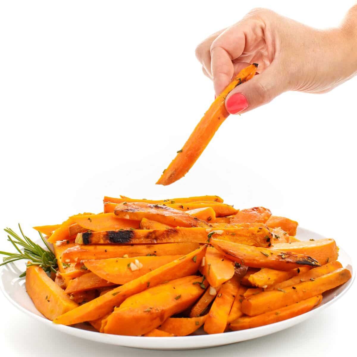 Grilled Rosemary Sweet Potato Fries