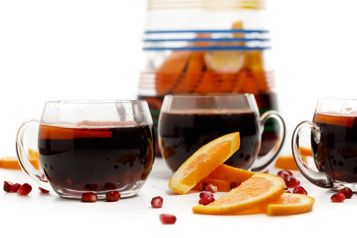 Festive cocktail- pomegranite sangria.