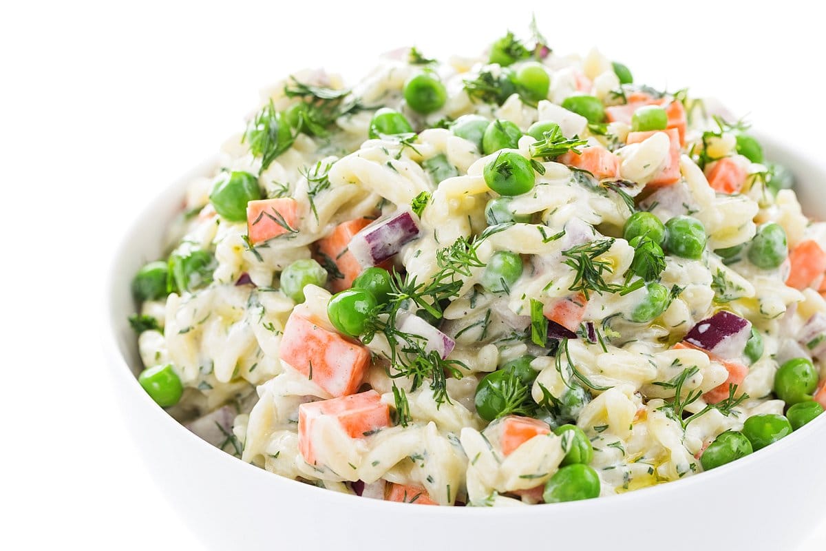 Orzo Salad with Yogurt-Dill Vinaigrette
