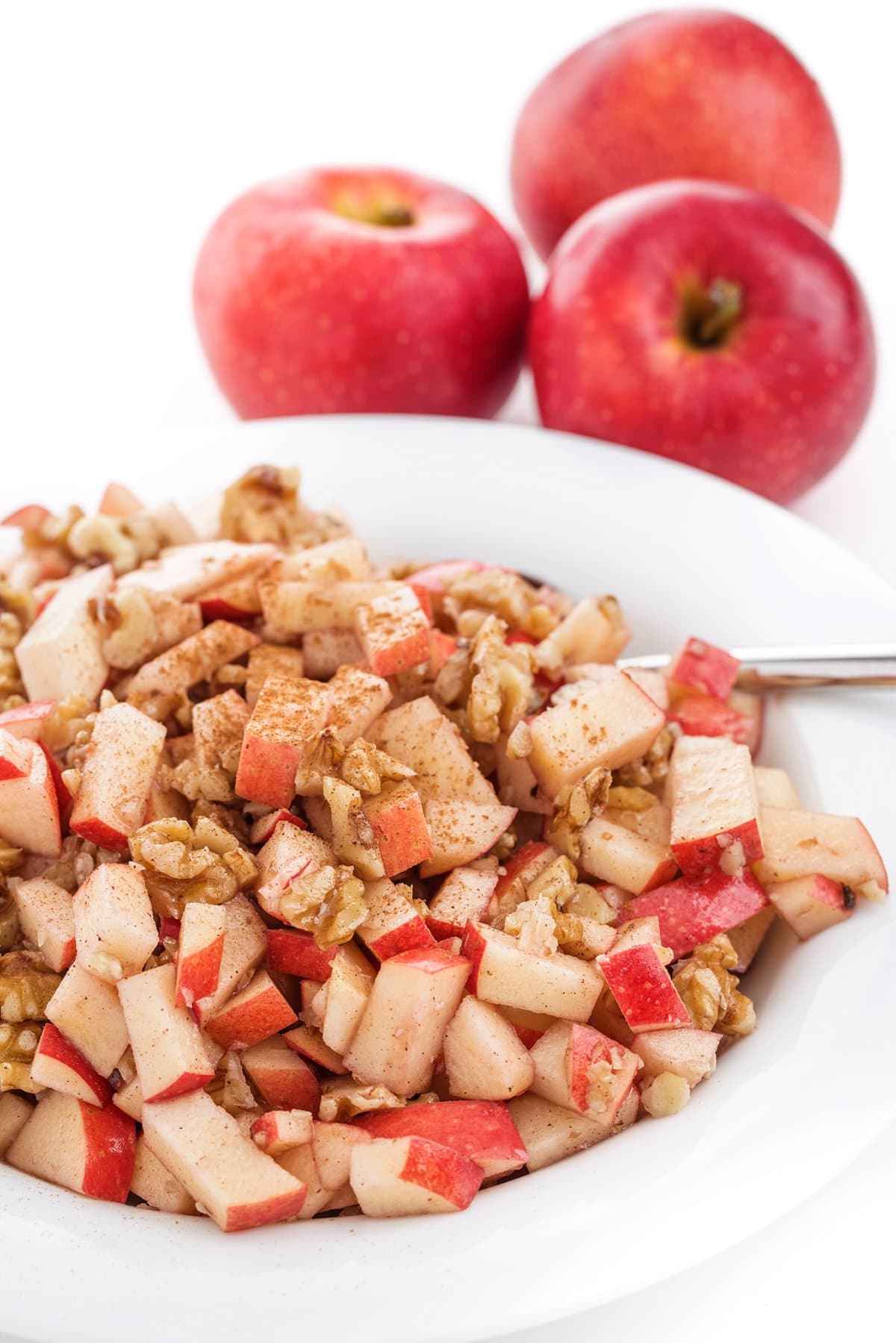 vertical bowl of charoset