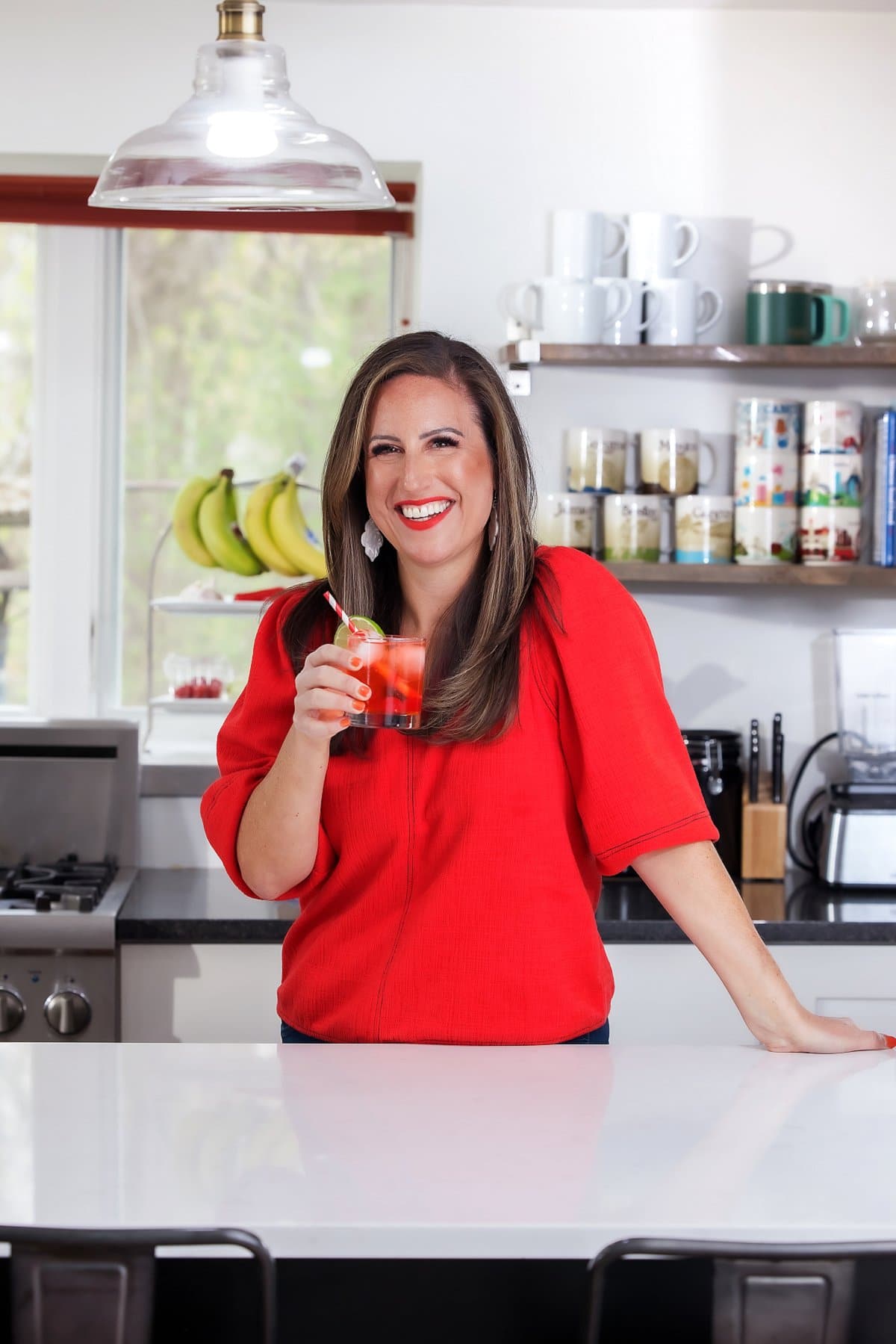 someone drinking cherry vanilla vodka soda