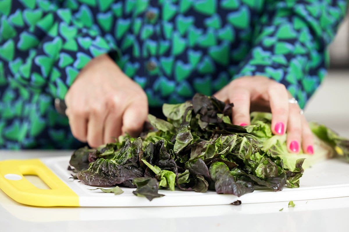 Chopping Lettuce