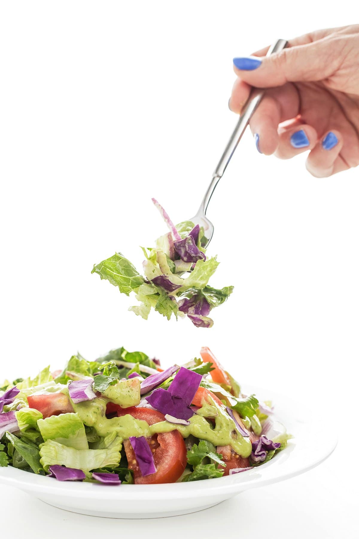 Salad with Creamy Avocado Dressing