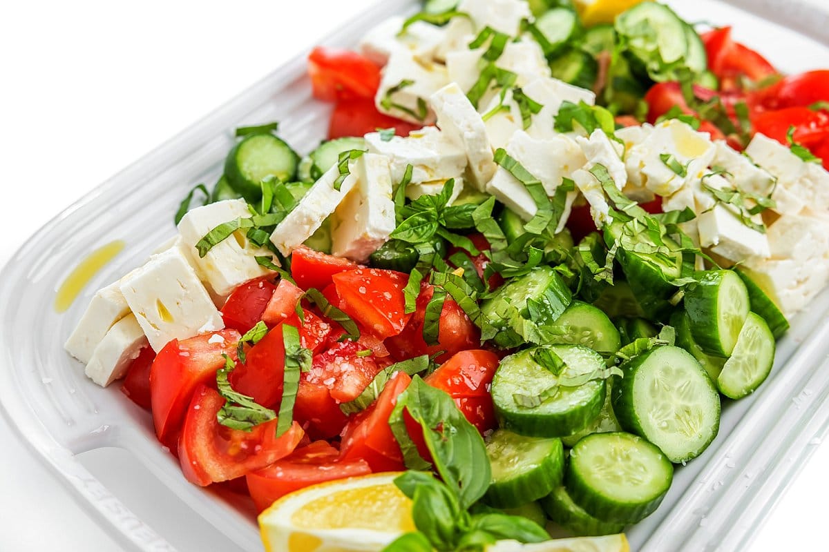 platter of tomato salad