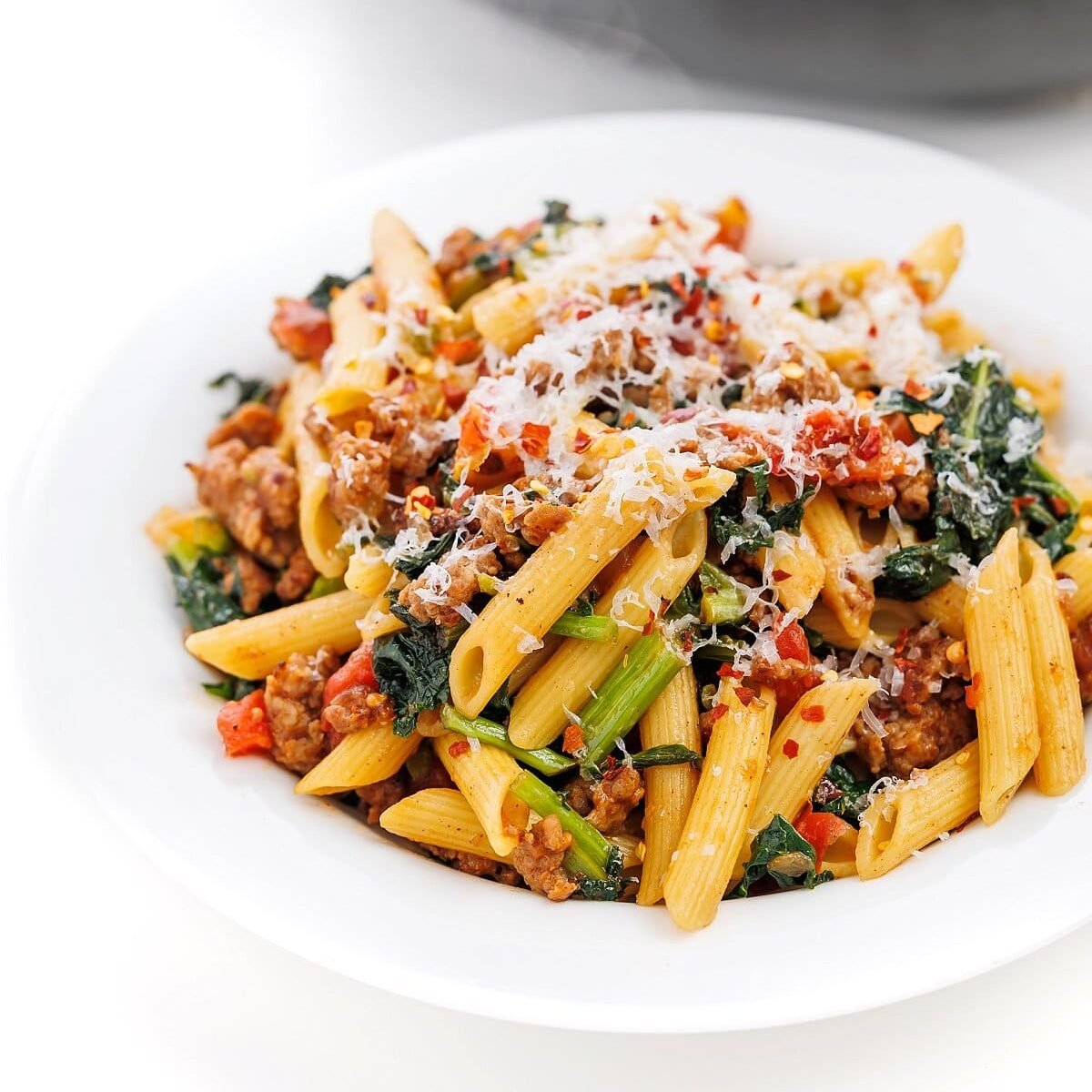 Fire Roasted Sausage and Kale Pasta