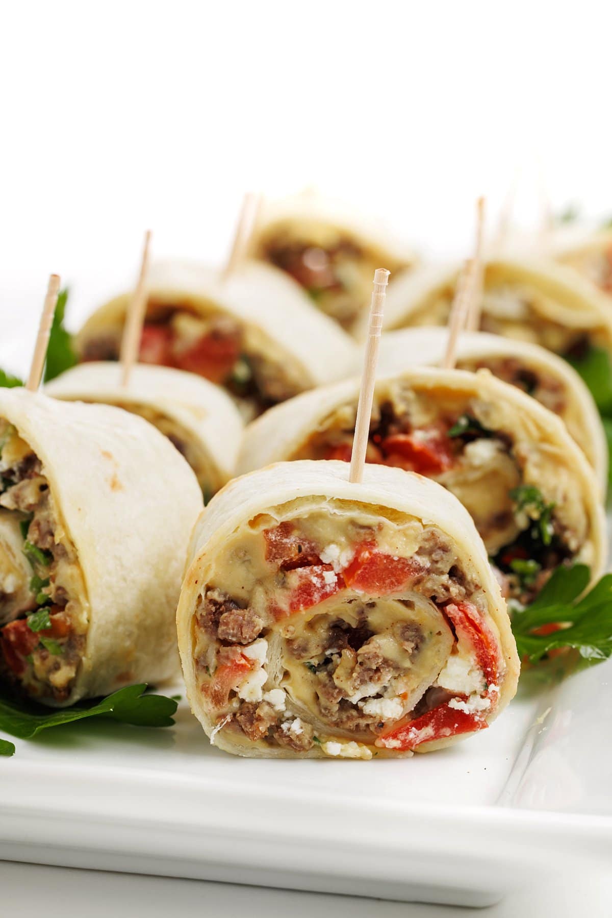 Hummus and hushwee pinwheels.