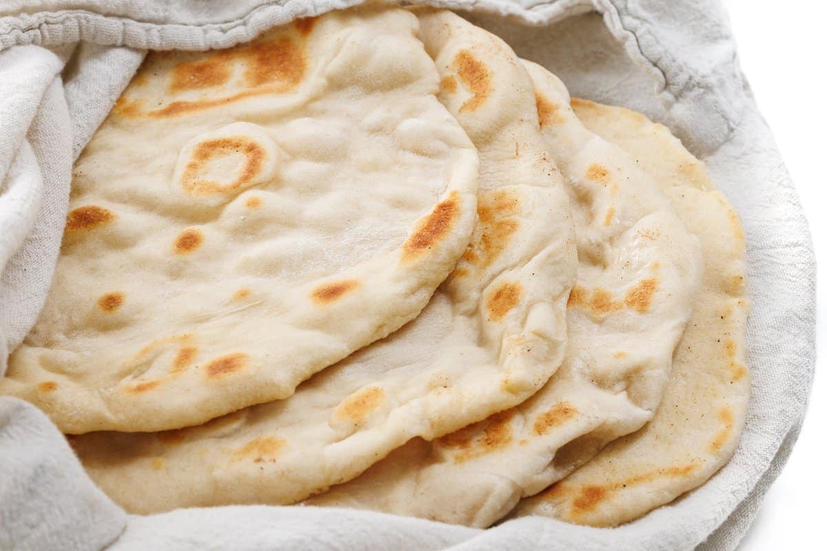 Restaurant style pita bread.