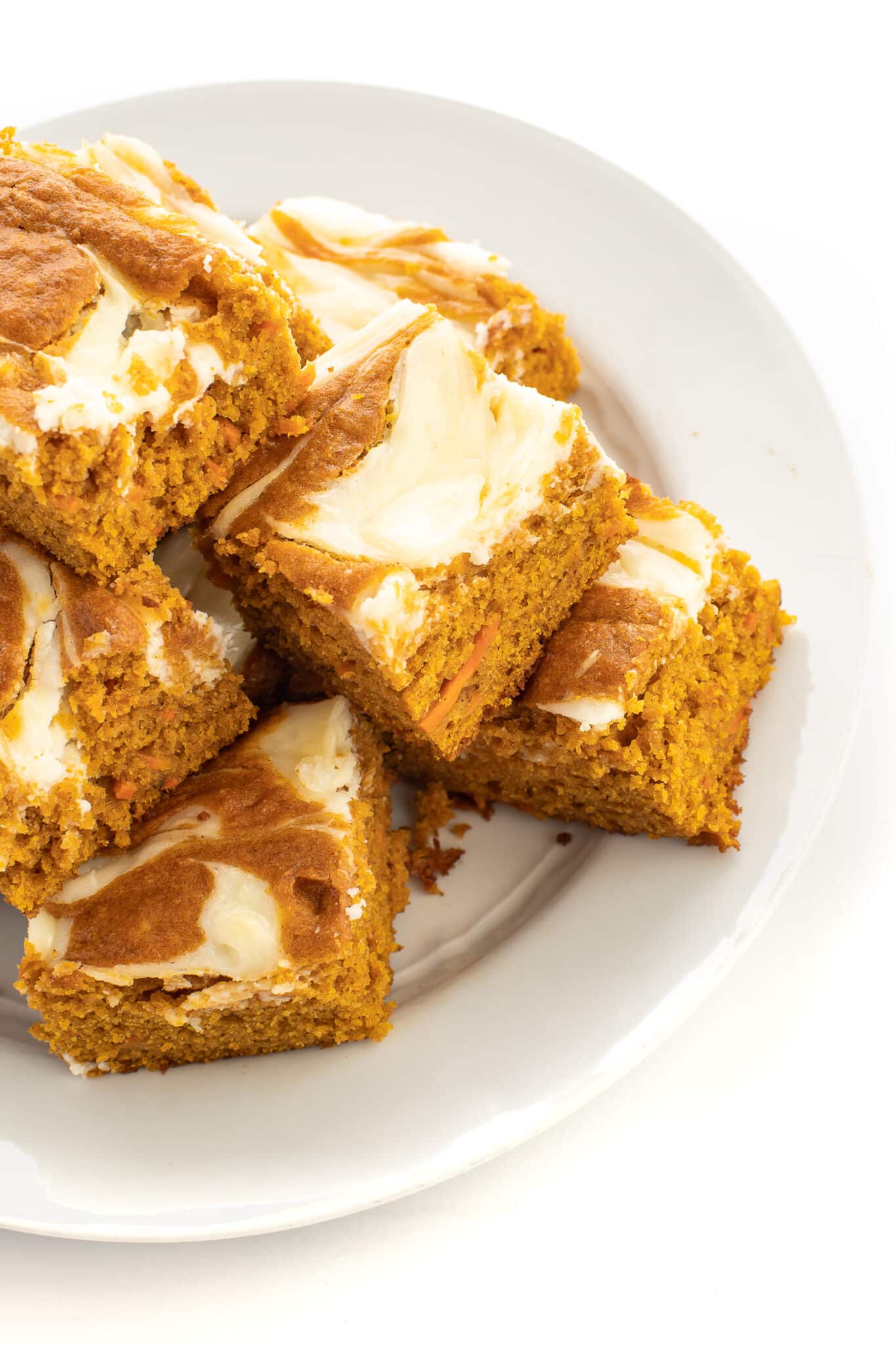 Perfect pumpkin bars with cream cheese frosting.