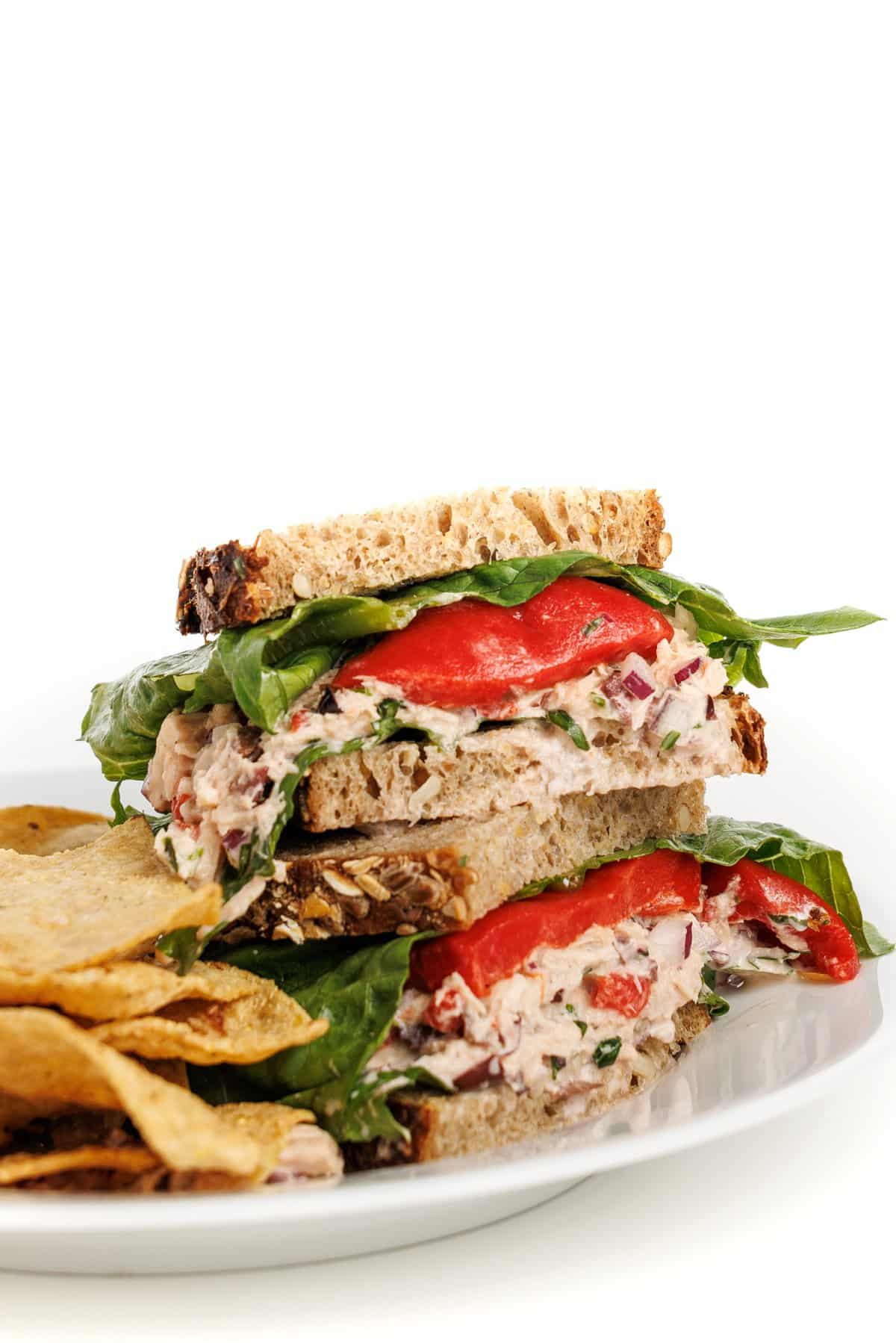 Mediterranean Tuna Salad Sandwich