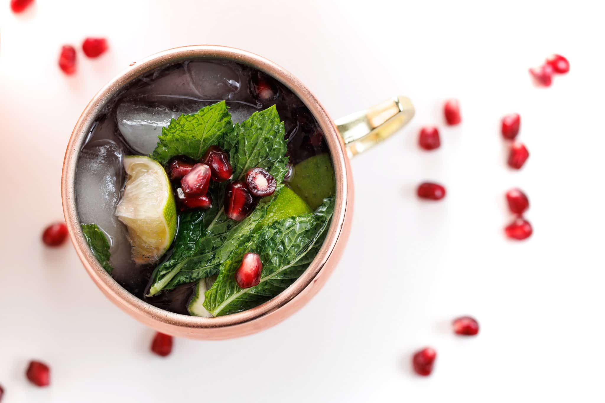 Pomegranate Moscow mule.