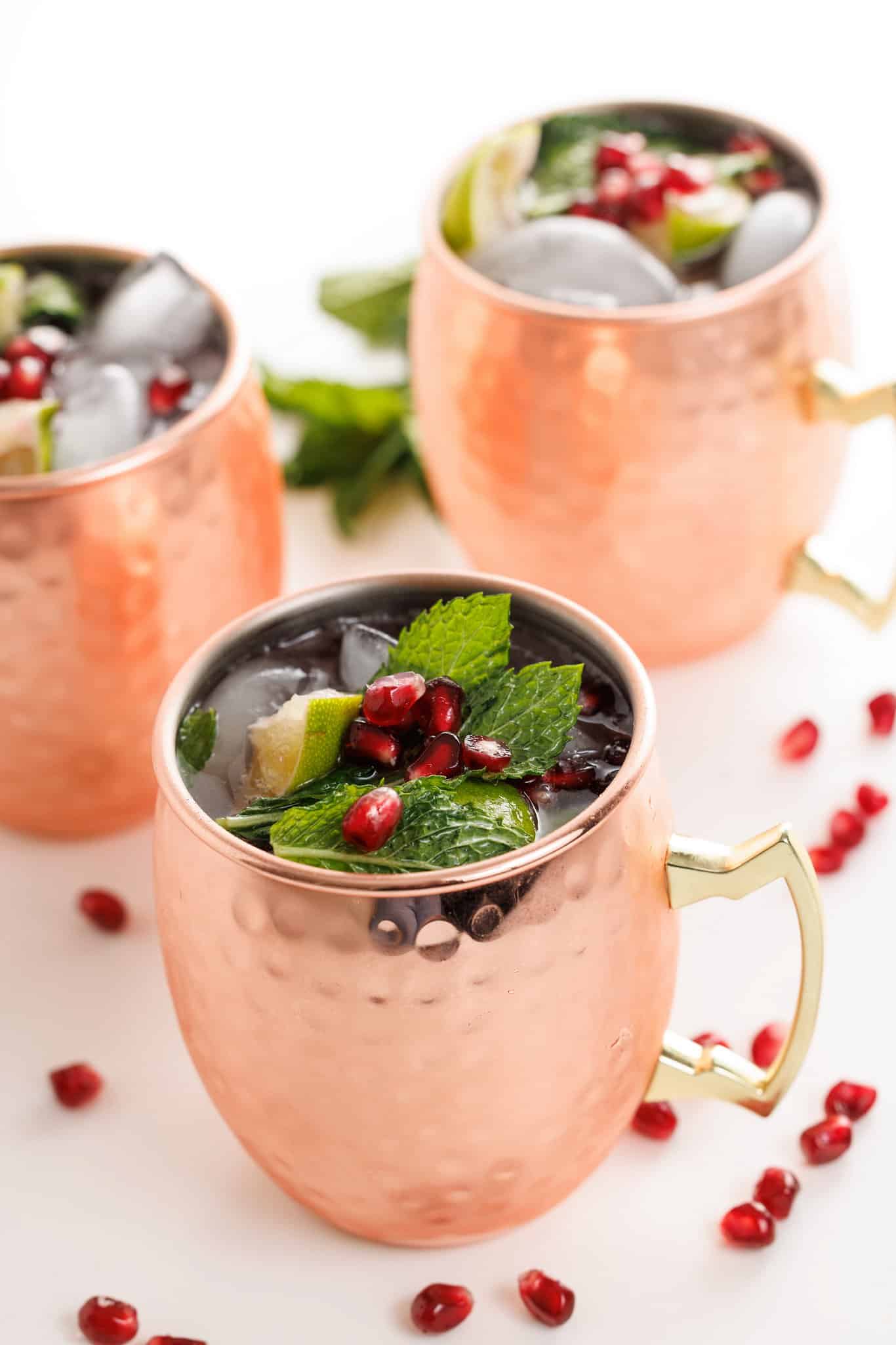 Pomegranate Moscow mules.