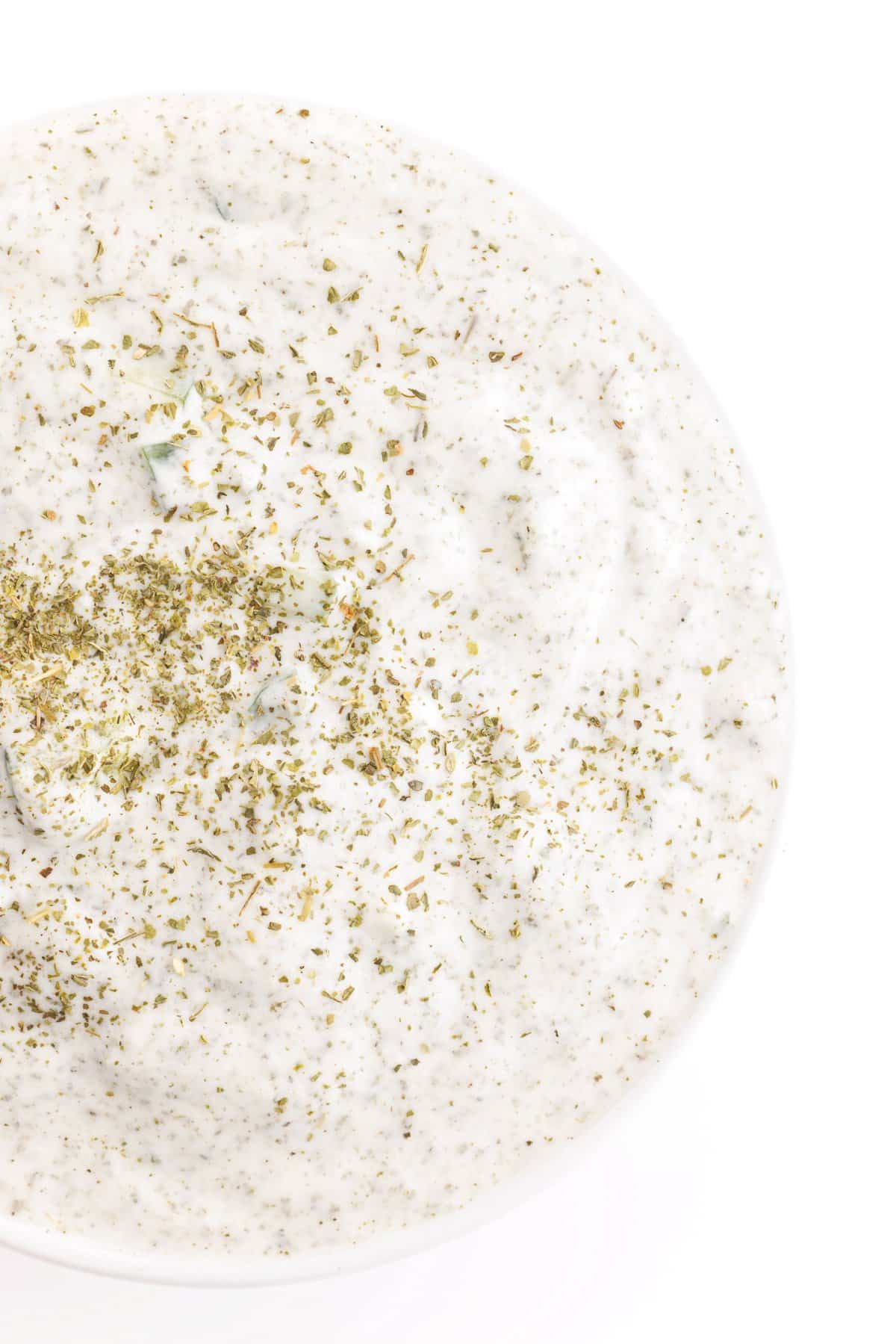 Cucumber laban (Lebanese yogurt sauce)