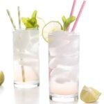 two glasses of ice and mint