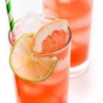 a close up of a drink