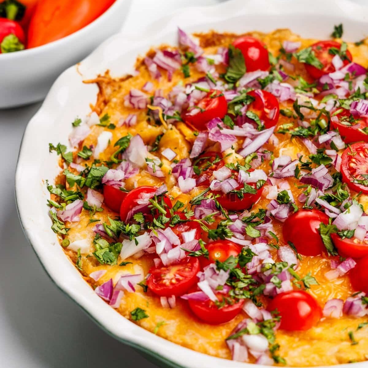Protein Packed Baked Hummus Dip