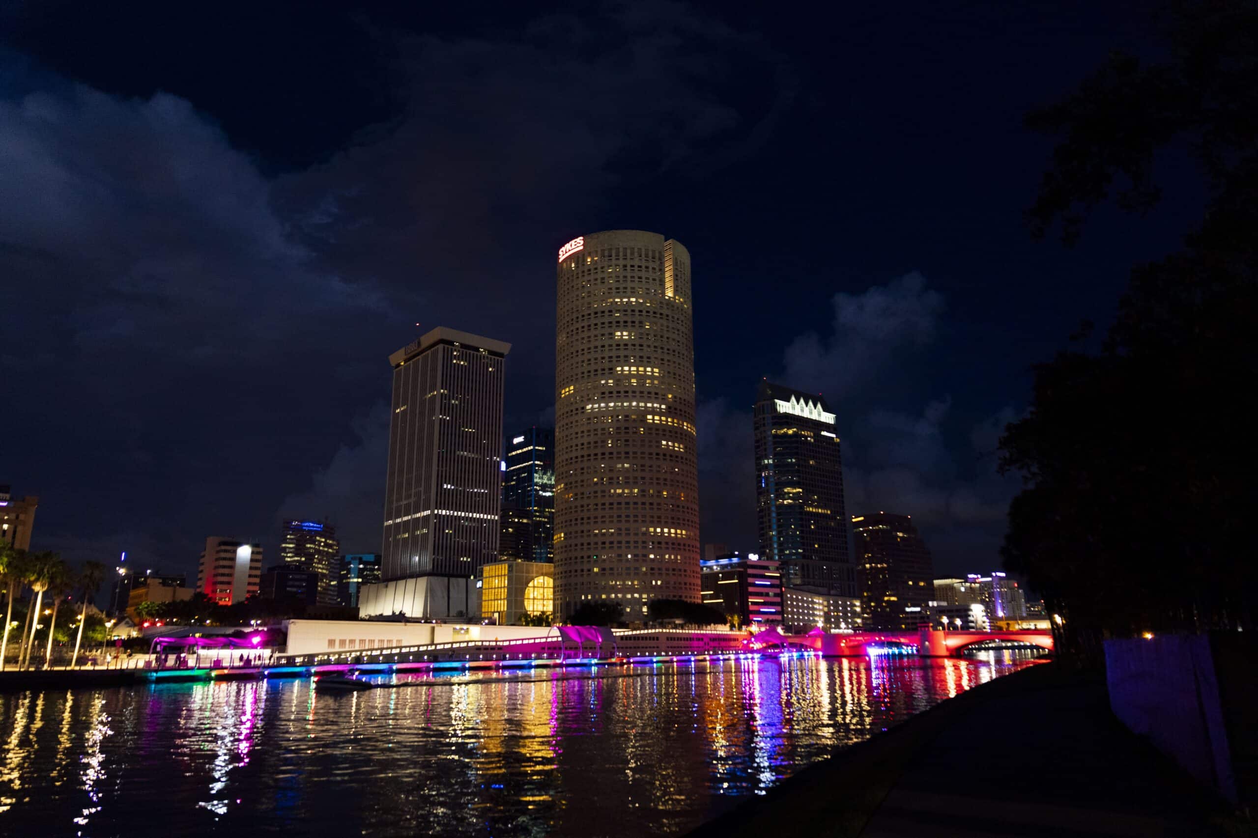Tampa bay at night.