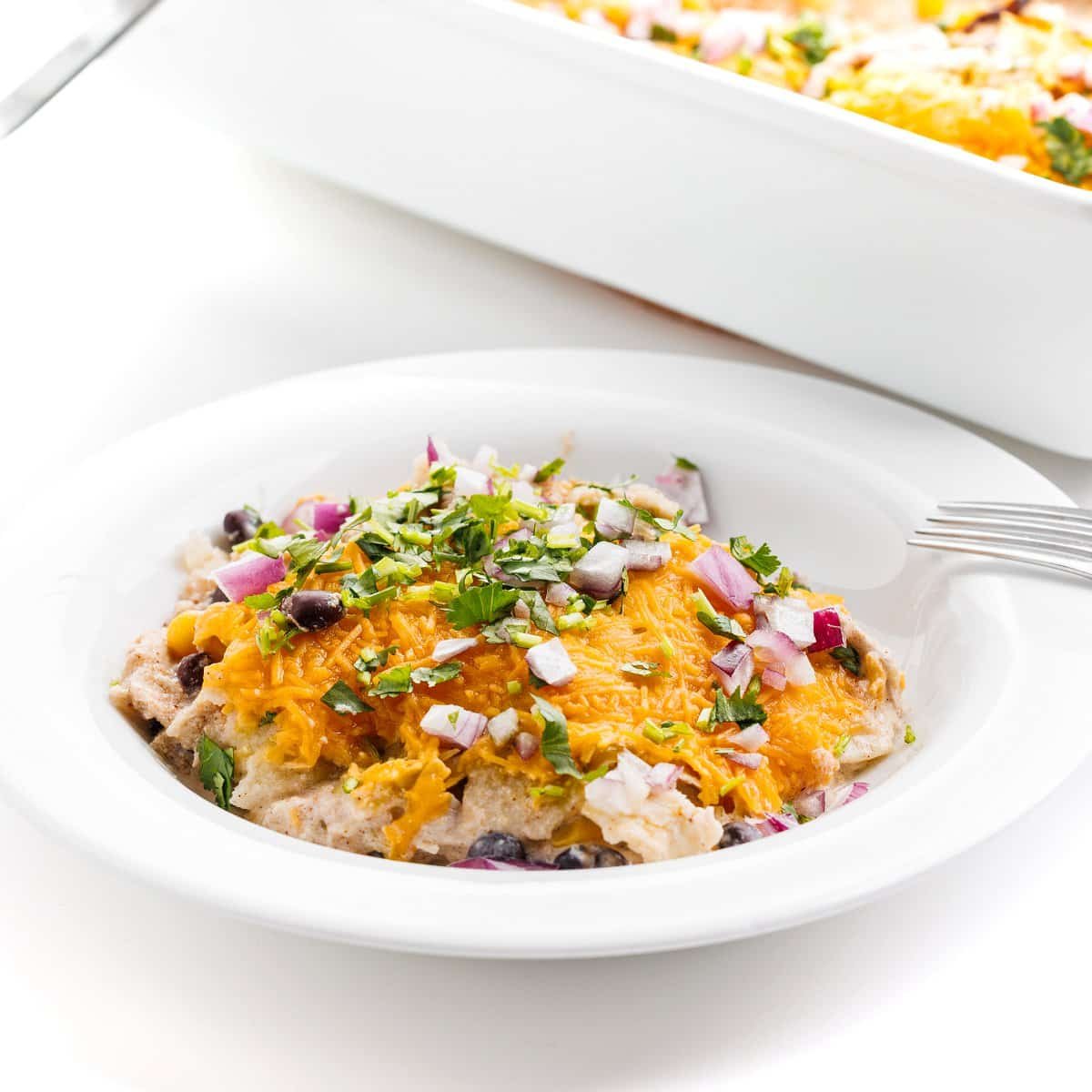 Mexican Lasagna with Chicken and Beans
